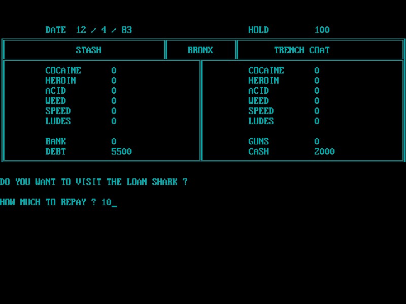 Drug Wars: A Game Based on the New York Drug Market